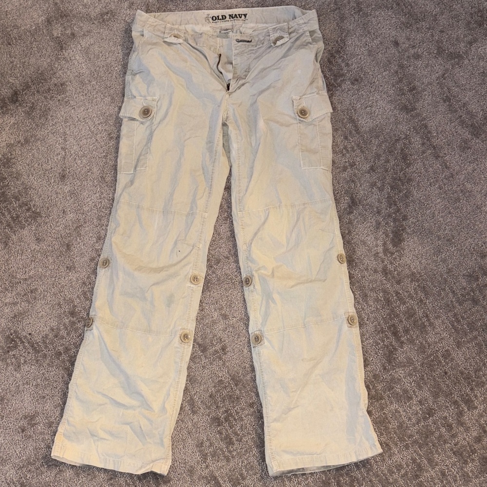 Old Navy Women's Light Tan Cargo Jeans